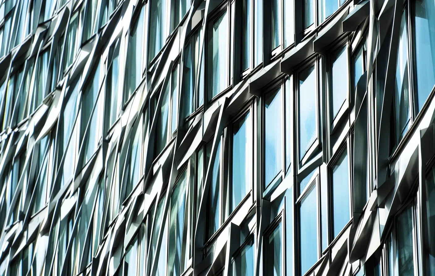Architektonický detail moderní budovy reprezentující strukturu