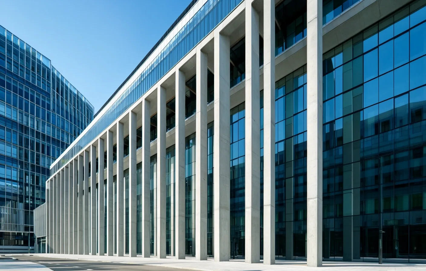 Architektonický detail reprezentující strukturu a stabilitu